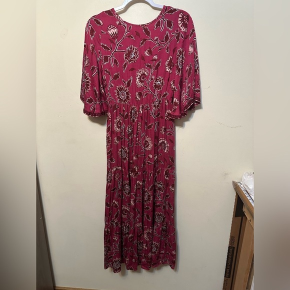 Omika Anthropologie Pia Floral Maxi Dress Size XS Boho Festival Preppy Classic‎ - Picture 5 of 5